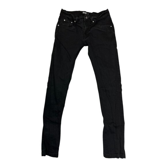 ETK DENIM Men's Skinny Black JeansSize 30x31Streetwear Hiphop